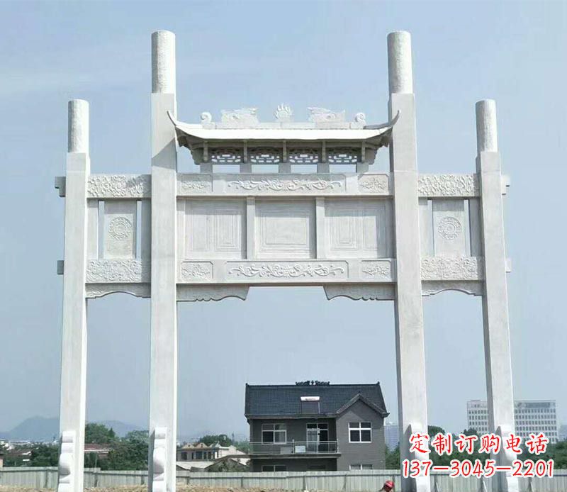 大同精美牌坊雕塑