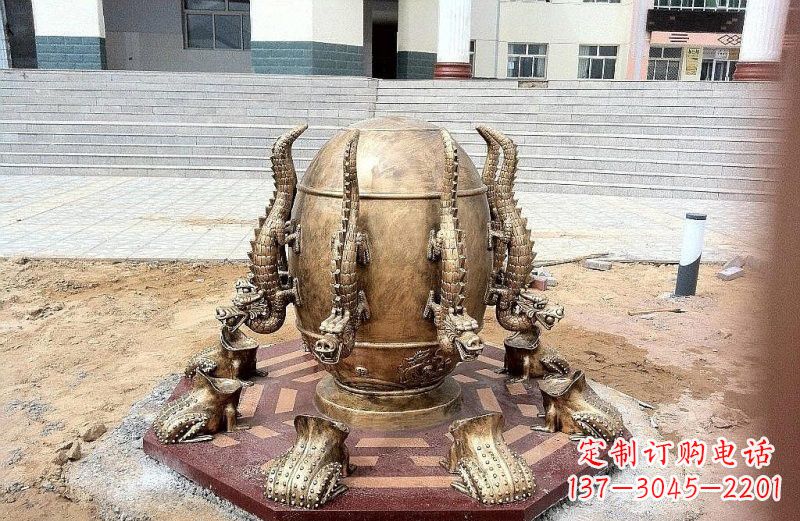 大同精致细节 壮丽地动仪铜雕