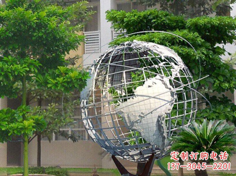 大同精美装饰的不锈钢地球雕塑