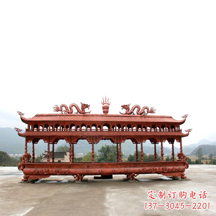 大同精美铜香炉雕塑