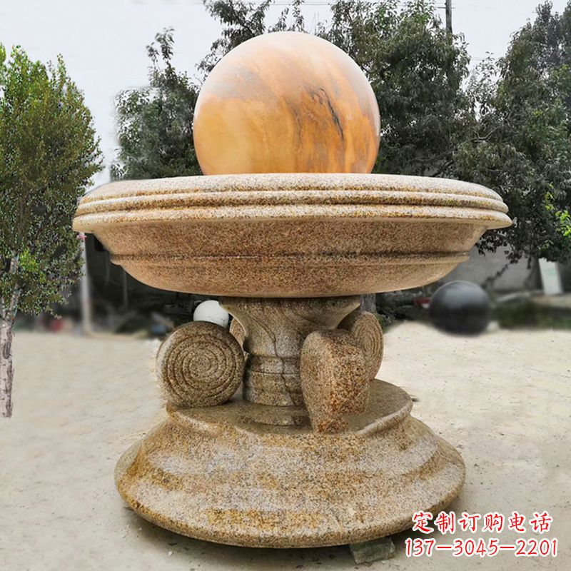 大同中领雕塑最具创意的电动风水球雕塑