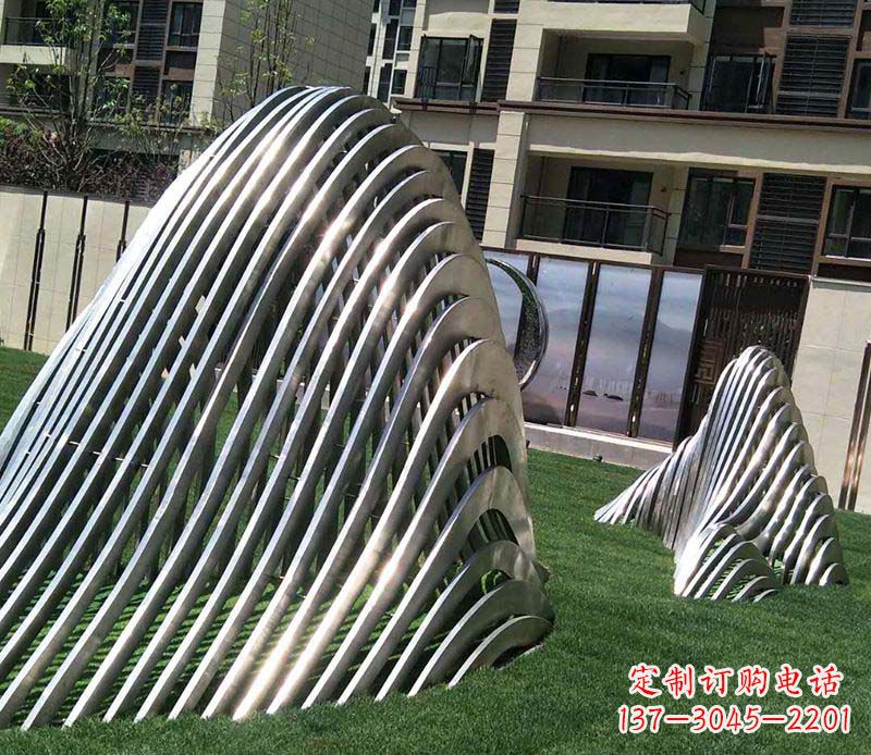 大同不锈钢假山雕塑——电镀之美