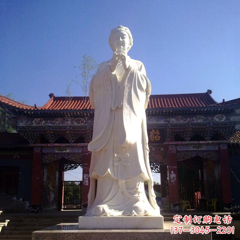 大同貂蝉汉白玉石雕像-景区园林历史名人古代四大美女