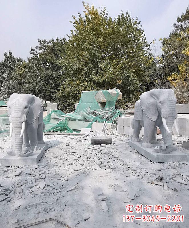 大同优雅精美大象石雕