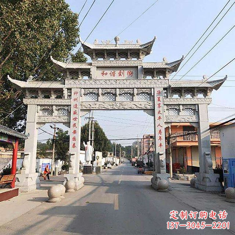 大同牌坊雕塑-精致的艺术精品
