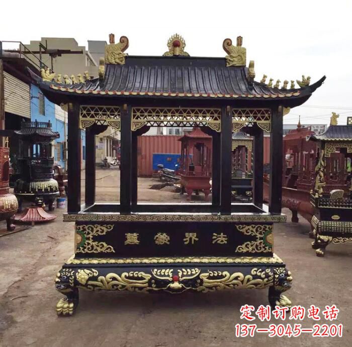 大同雕龙铜香炉