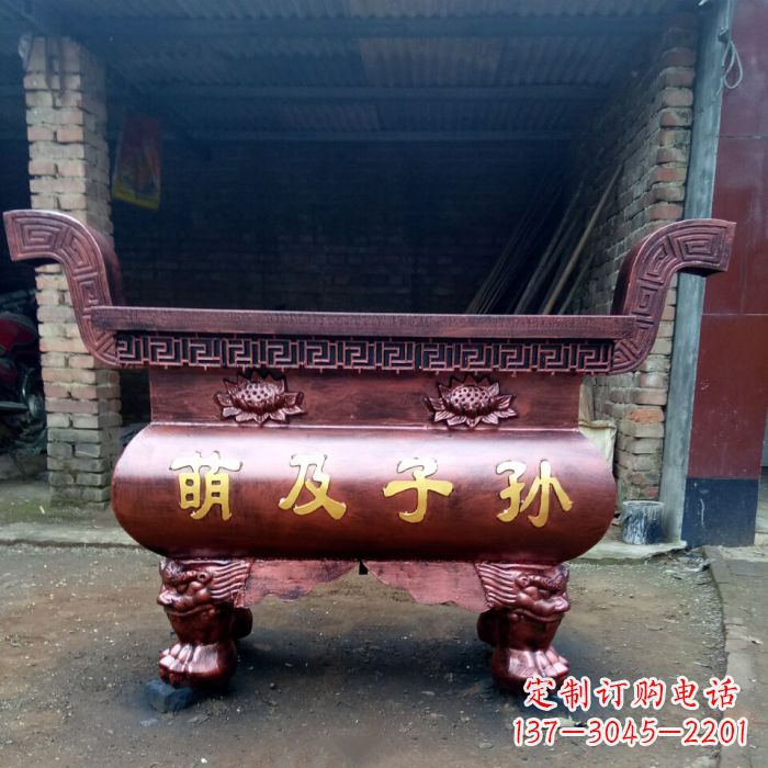 大同雕刻铜香炉