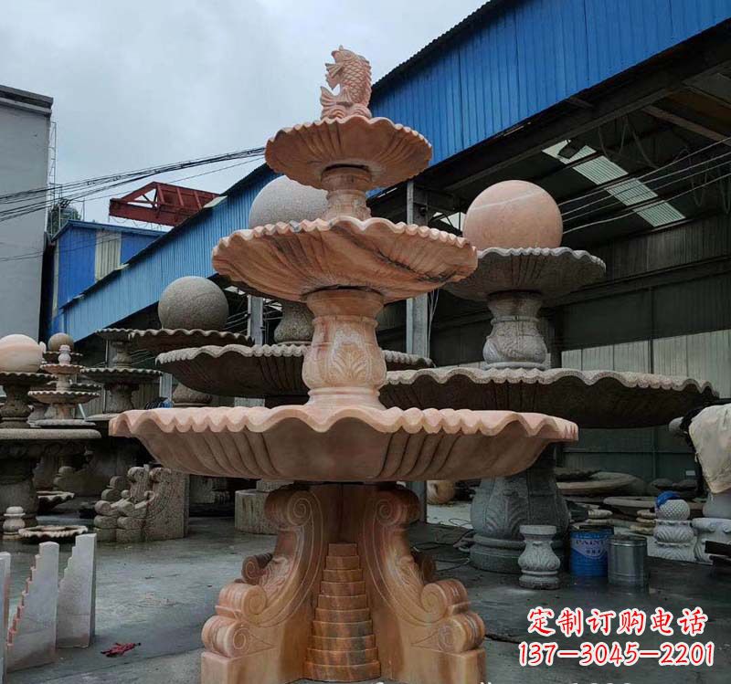 大同高品质跌水钵石喷泉雕塑