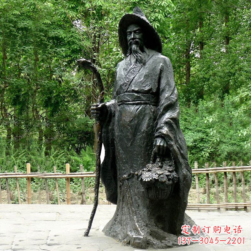 大同精致历史名人陶渊明雕像