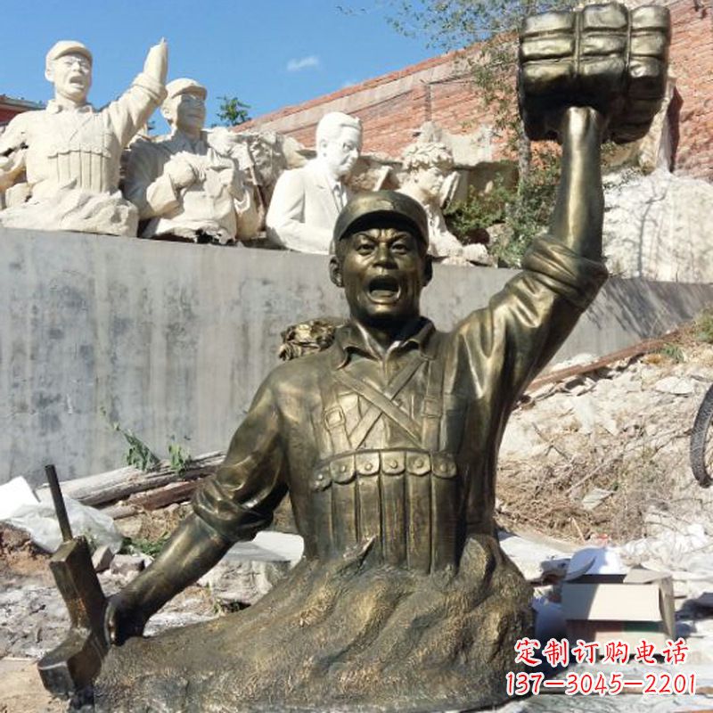 大同董存瑞仿铜头像雕塑
