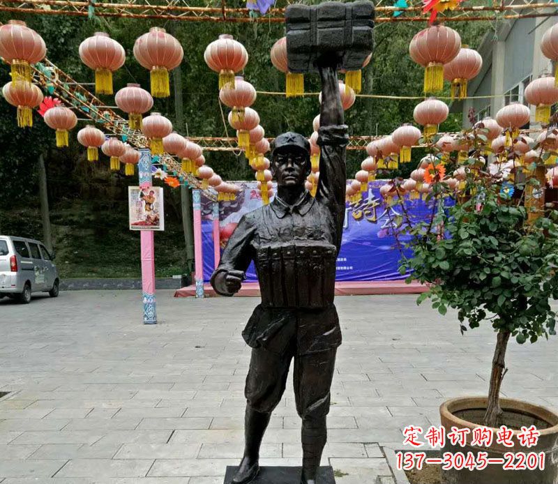 大同董存瑞铜雕