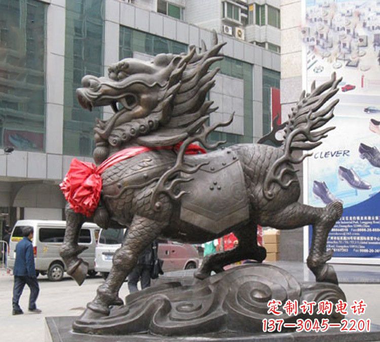 大同铜雕大型麒麟雕塑