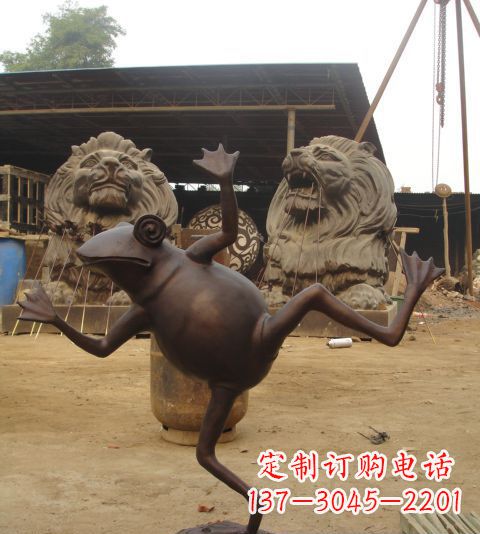 大同青蛙铜雕,精美而可爱