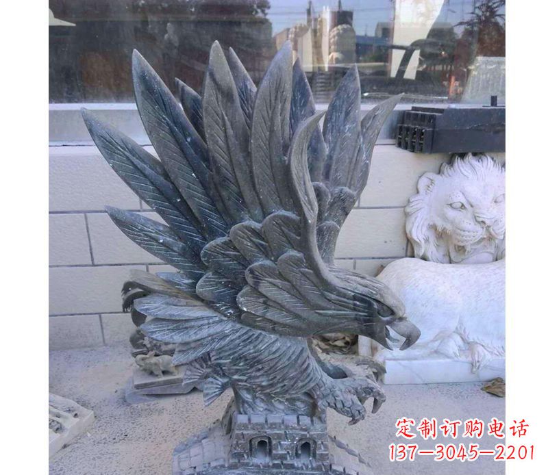 大同动物雄鹰石雕