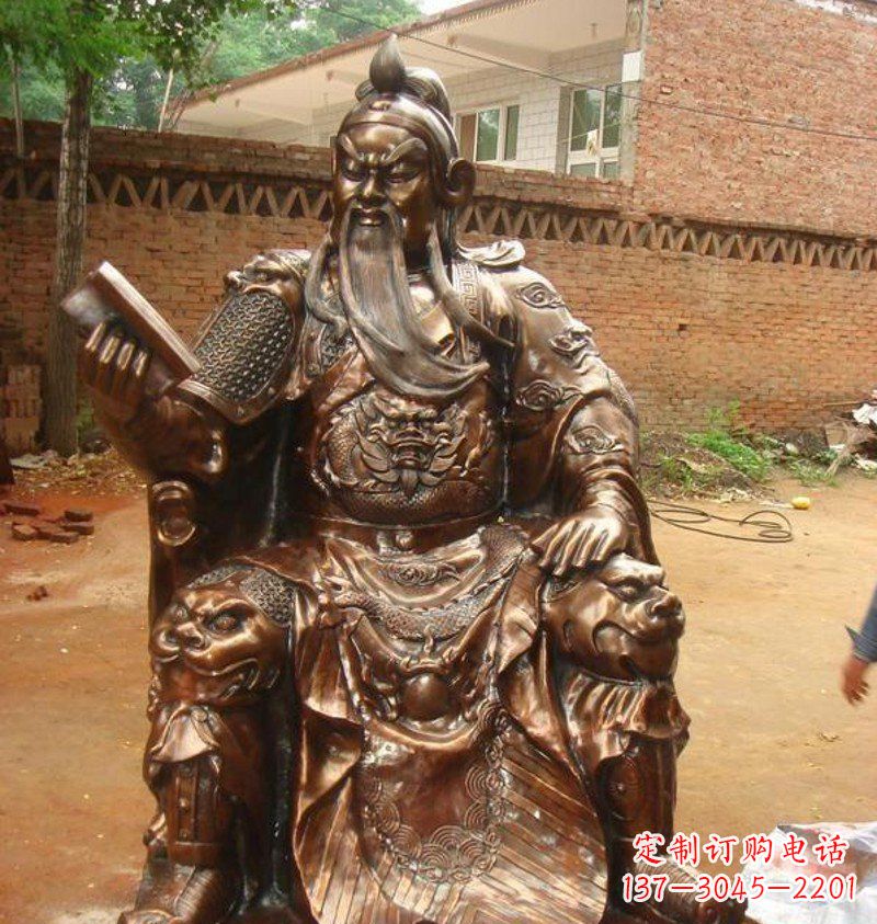 大同传承古典文化,唯美古典雕塑-关公铜雕