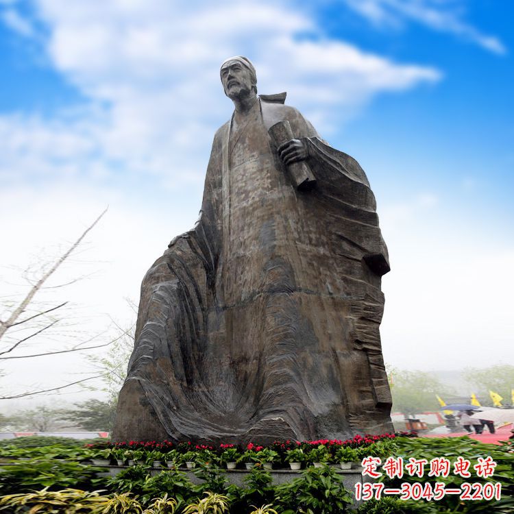 大同中领雕塑-大型景区景点历史名人杜甫雕像
