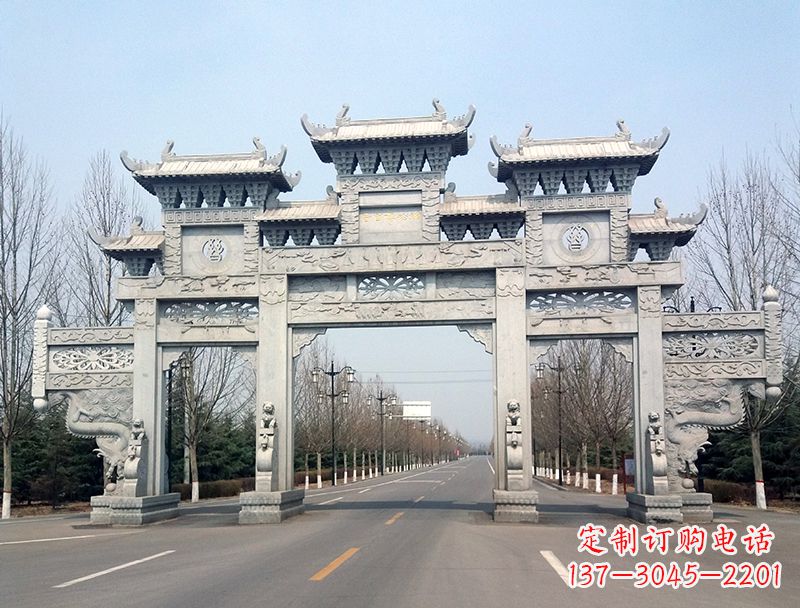 大同中领雕塑装饰性牌坊雕塑
