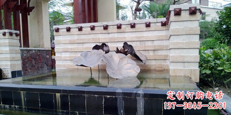 大同锻铜荷叶雕塑