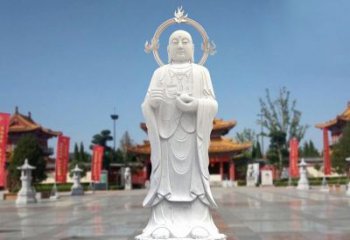 大同大理石地藏菩萨雕塑象征佛法的传承