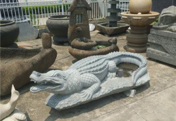 大同动物雕塑大理石鳄鱼