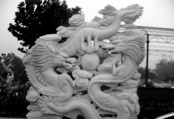 大同精美大理石双龙雕塑