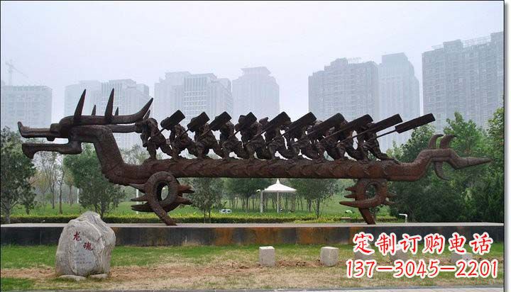 大同锻铜赛龙舟雕塑