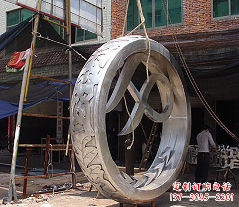 大同精致环形不锈钢景观雕塑