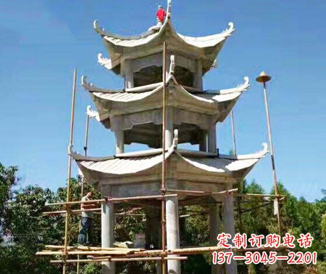 大同多层仿古凉亭石雕