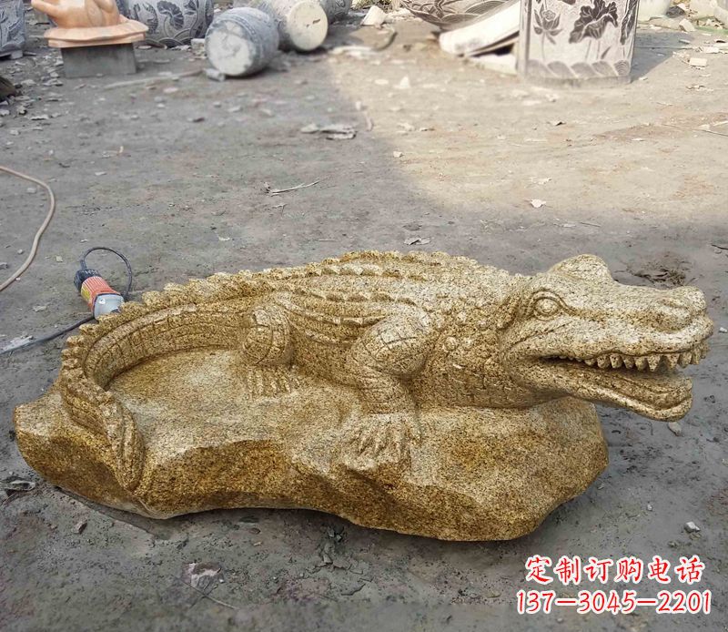 大同精致石刻动物雕塑