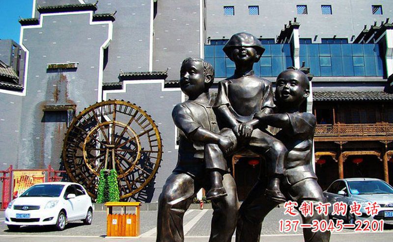 大同精美儿童小品铜雕