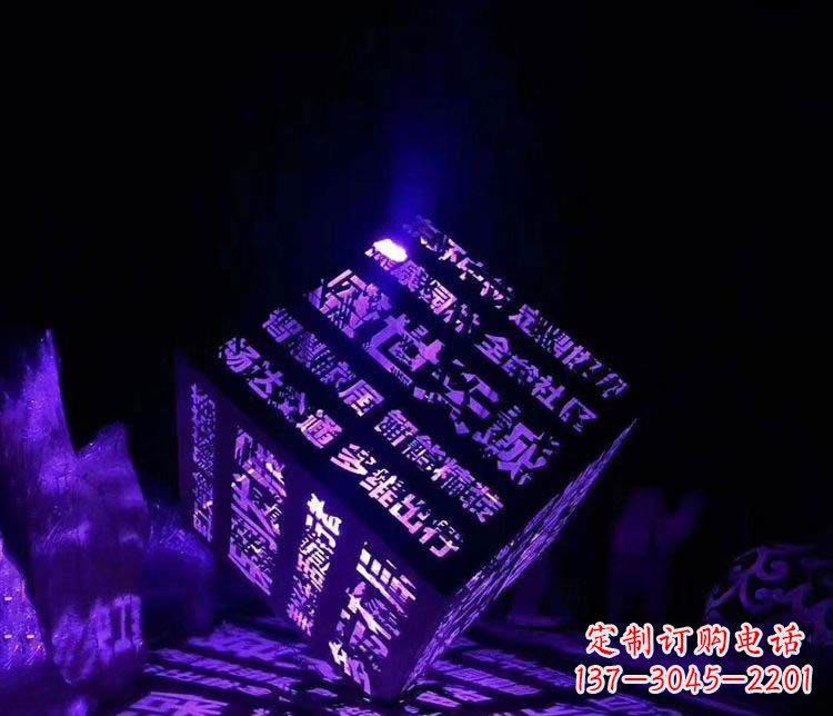 大同发光不锈钢字体艺术雕塑