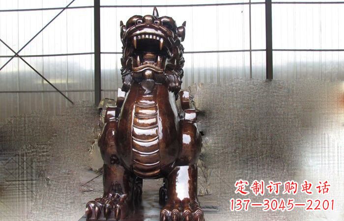 大同来自古老文化的獬豸铜雕