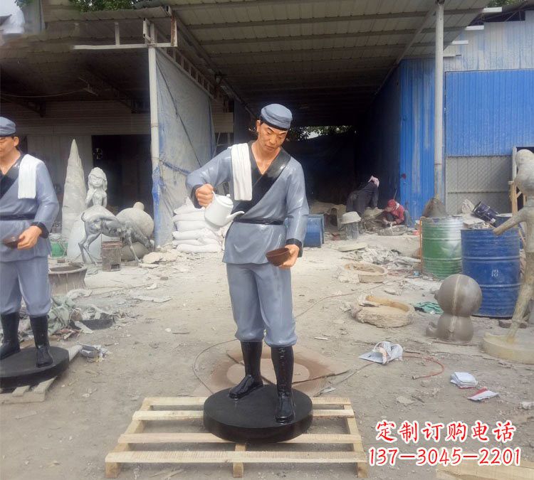 大同铝合金仿真店小二雕塑
