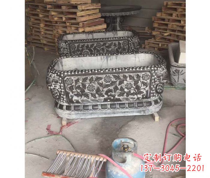 大同仿古石水缸雕塑