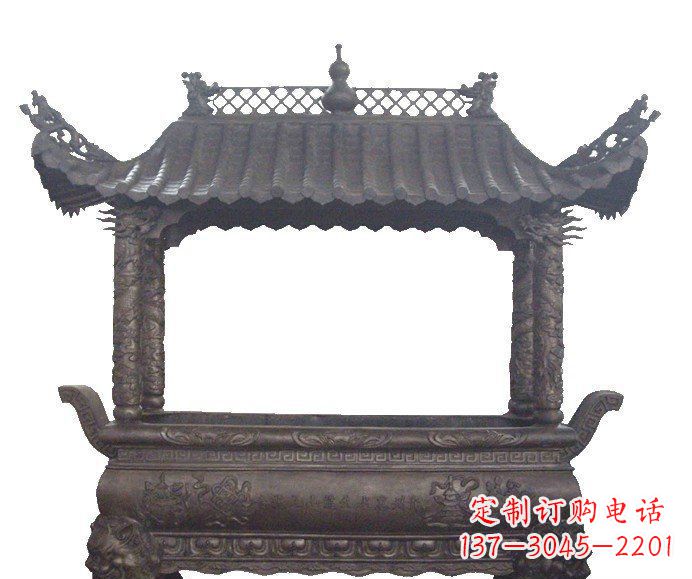 大同古典庙宇香炉铜雕