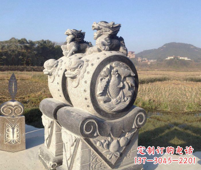 大同仿古抱鼓石门墩雕塑