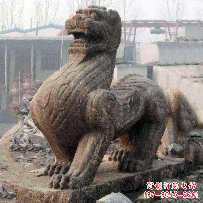 大同中领雕塑狴犴青石雕塑融入古代神话的历史文化风格