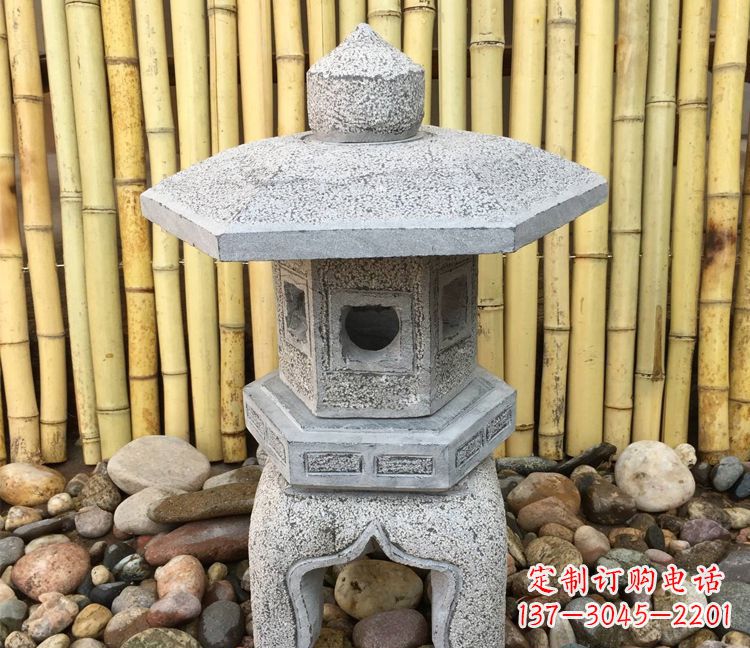 大同仿古公园照明石灯笼石雕 (2)