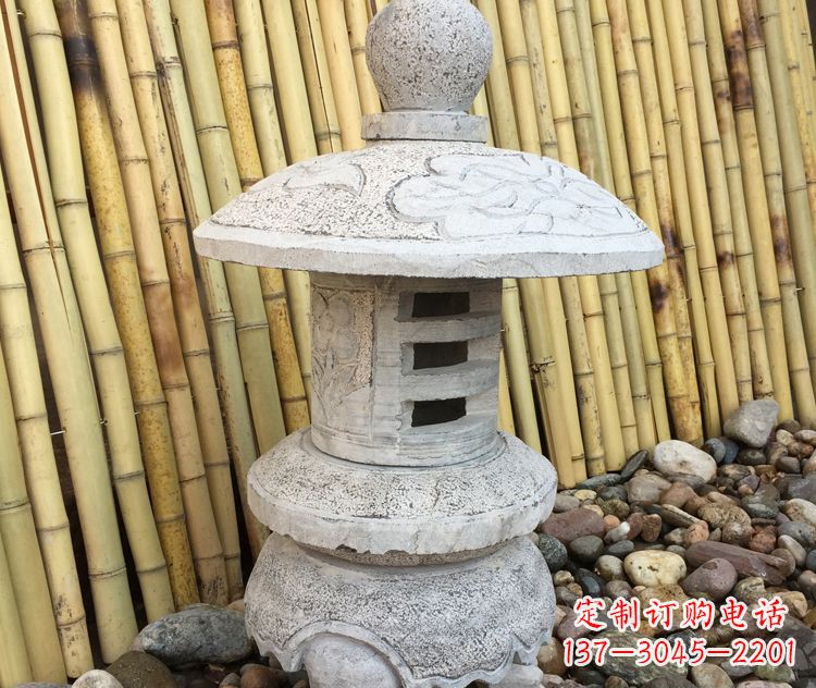 大同仿古公园照明石灯笼石雕