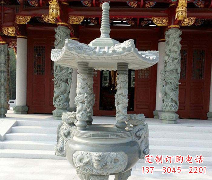 大同中国古典仿古龙浮雕香炉雕塑