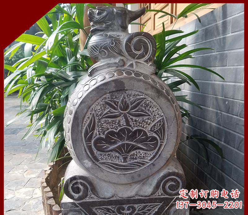 大同精致仿古门墩雕塑