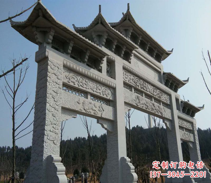 大同仿古牌坊石雕定制