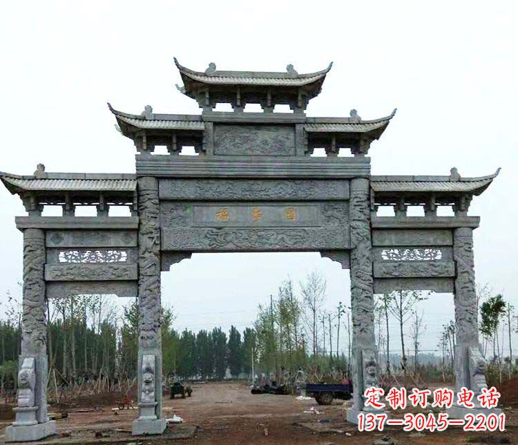 大同精美石雕牌坊雕塑