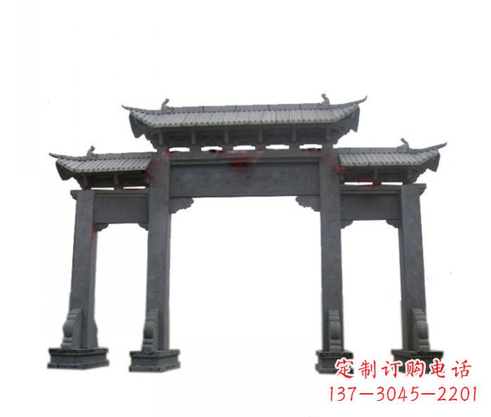 大同精美仿古牌坊石雕