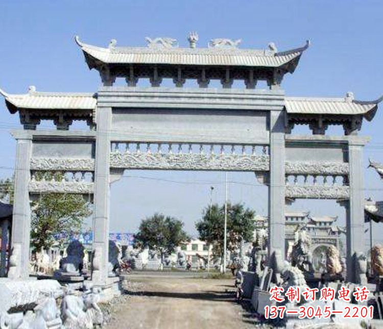 大同仿古牌坊石雕精美定制