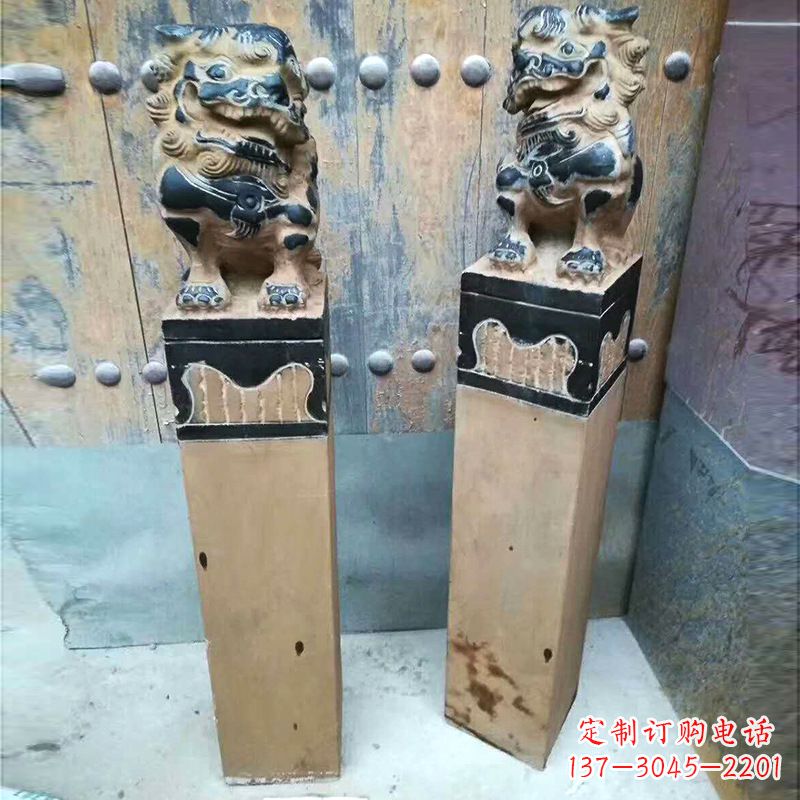 大同仿古狮子拴马桩