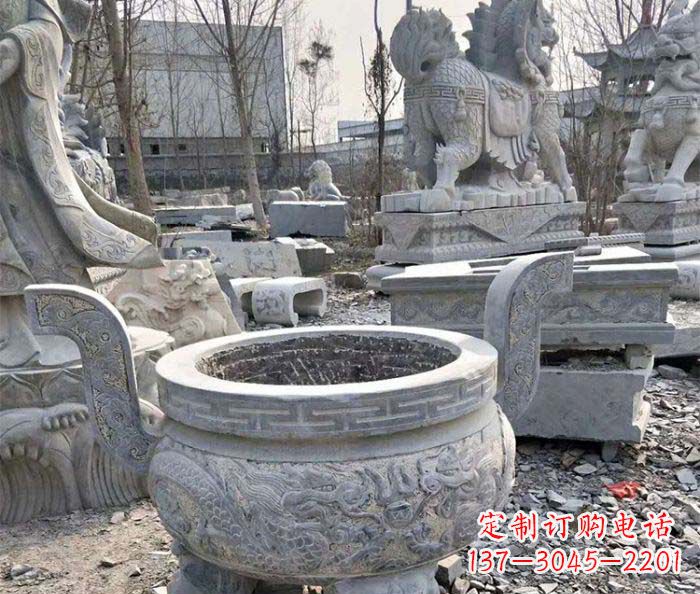 大同仿古精美石雕香炉