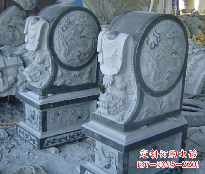 大同仿古石门墩招财抱鼓石