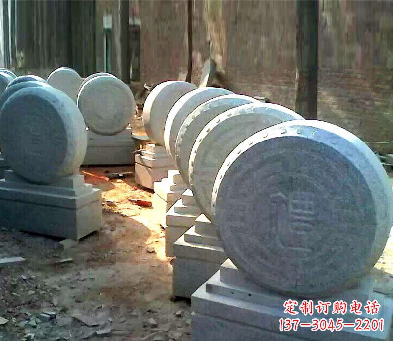 大同仿古石门墩招财抱鼓石雕