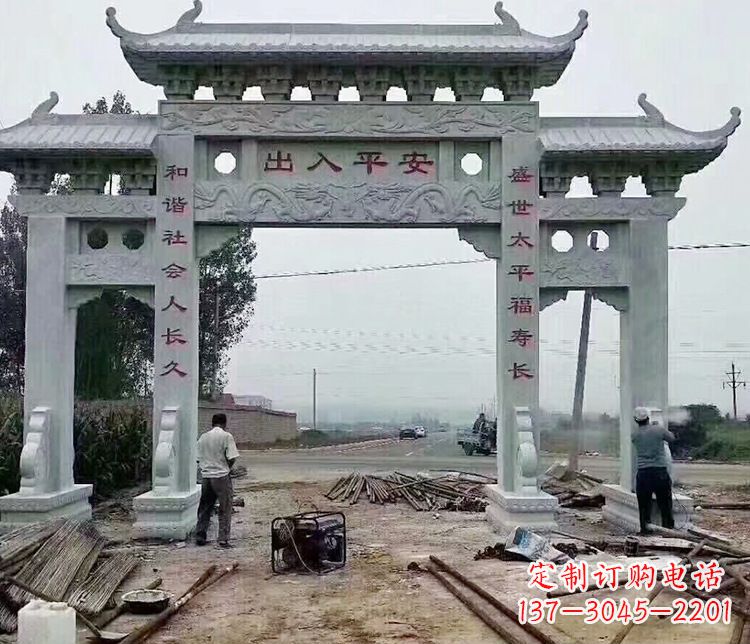 大同仿古石牌坊石雕